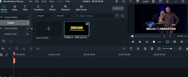 crear efecto de distorsión con filmora - importa video