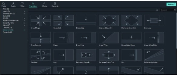 Wondershare Filmora Ajouter une transition