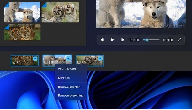 Configuración de un editor de video Presentación de diapositivas de imagen: configuración de tiempo de pantalla de diapositivas