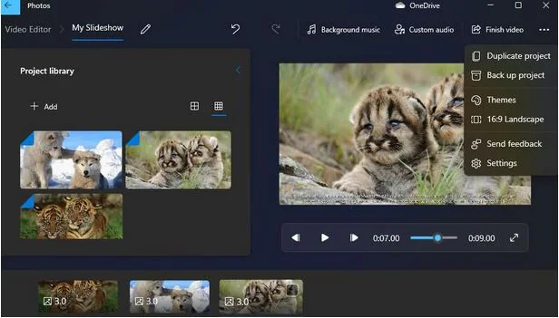 Come Creare una Presentazione Fotografica con l'Editor Video - Impostazione del Tema della Presentazione