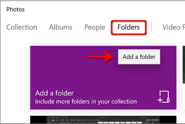 Melihat Slideshow Bergambar di Aplikasi Foto- 'Tambahkan Folder Gambar'
        Antarmuka