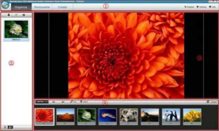 Wondershare Filmora DVD Slideshow Builder- Software Interface Elements