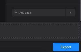 Clideo Online Slideshow Creator untuk Mac- Tab 'Add Audio'