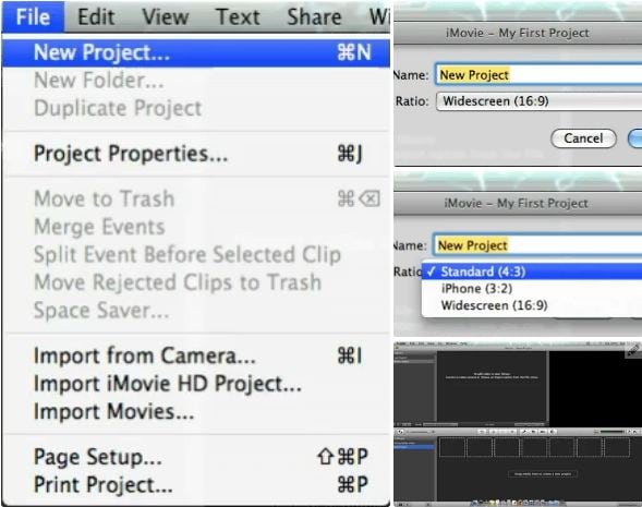 iMovie Slideshow Creator- Launching a New Slideshow Project
