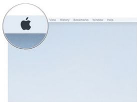 Hinzufügen des Emoji Picker Tools zu einem MacBook - Klicken Sie auf das Apple Symbol