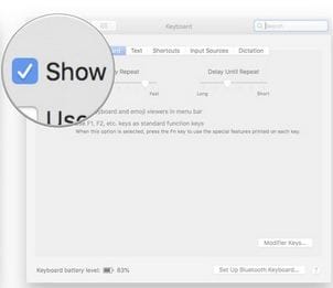 Adding the Emoji Picker Tool to a MacBook- Enabling the ‘Show Emoji Picker'
        Tool