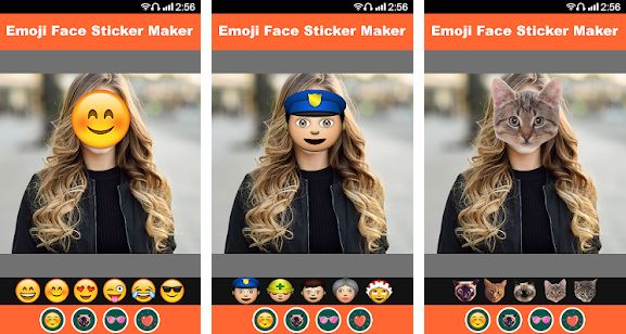 Die 6 besten Tools zum Einfügen von Emojis in Bilder auf Android- Emoji Face Sticker