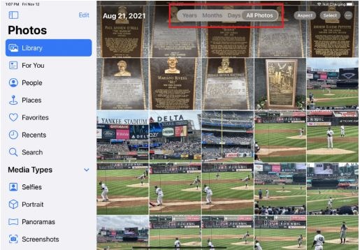 Creating an iPad Slideshow on Photos App- Photos App Image Library