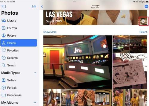 Erstellen einer iPad Slideshow in der Fotos App - Auswahl verschiedener Alben