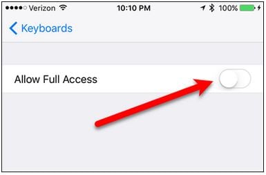 Hinzufügen von Emojis zum iPhone über die SwiftKey-Tastatur - Fenster SwiftKey Zugriff
