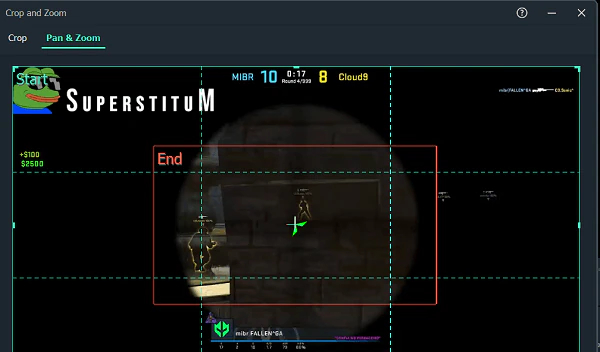 Hacer montaje de CSGO con Filmora - panorámica y zoom