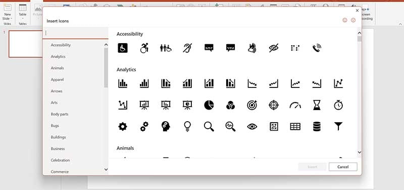 select icon powerpoint