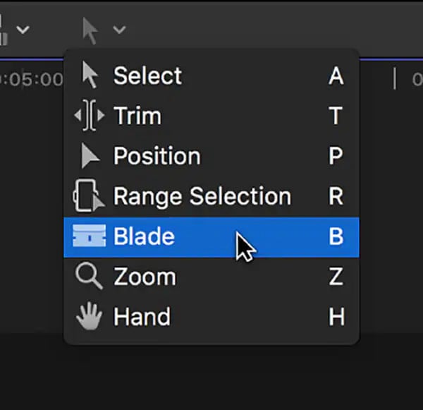 Selection range