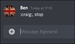 Geben Sie ein: Craig:,stop