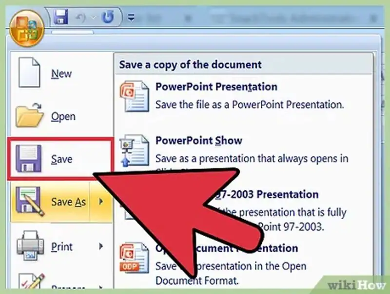 PowerPoint speichern 