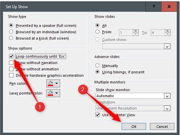 How To Create A PowerPoint Looping Slideshow