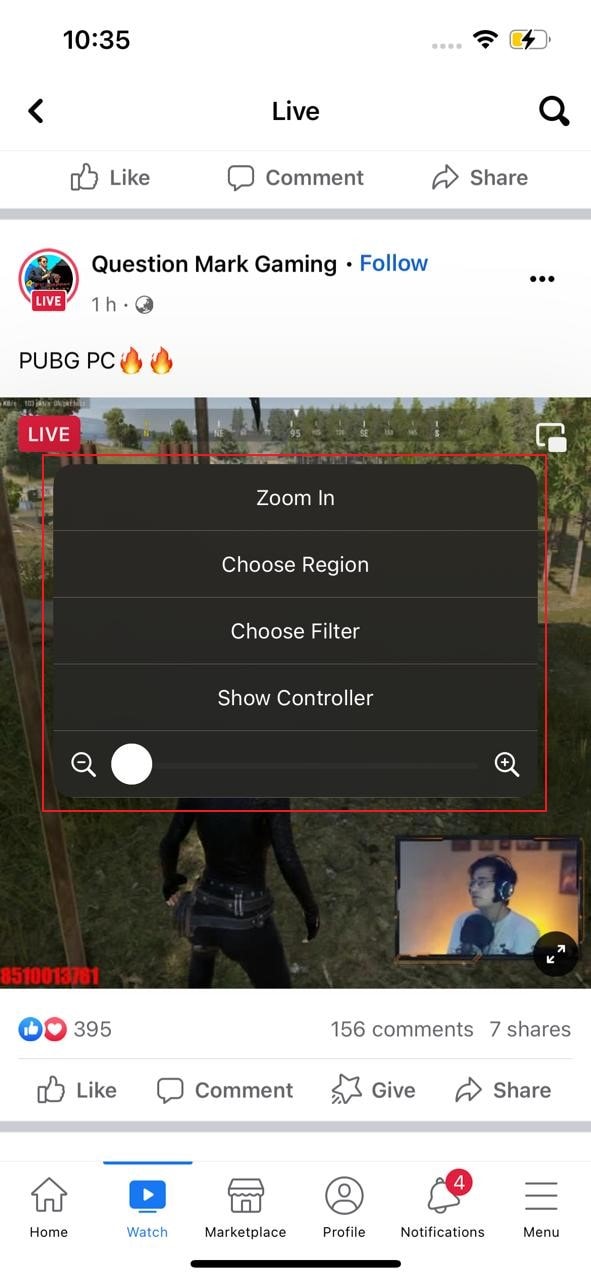 use zoom feature controller