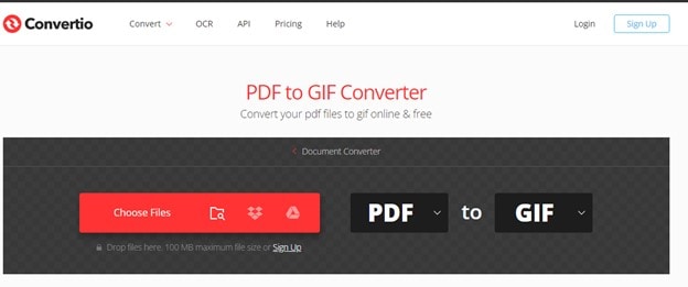 convertio convertidor de pdf a gif