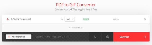 convert pdf to gif in convertio