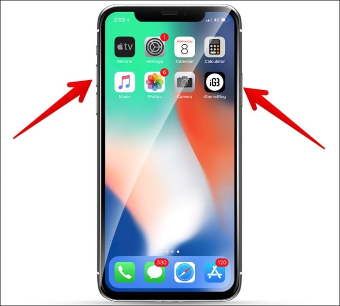 restart iphone x and latest models