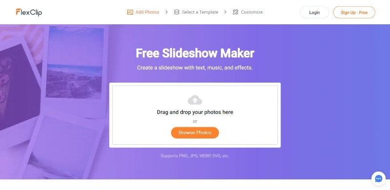 flexclip online slideshow maker