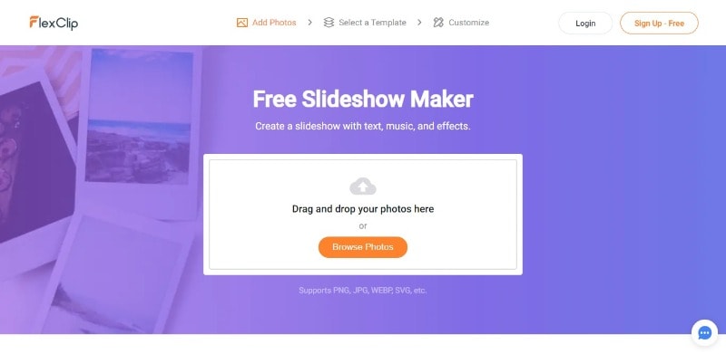 flexclip online diashow maker