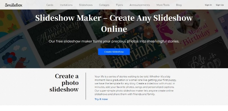 smilebox slideshow maker