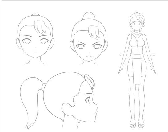 Creating Your Own Anime Character- Creating Rough Character Sketches