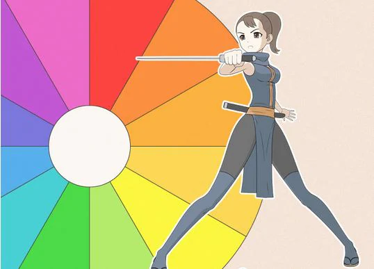 Creare il proprio personaggio Anime - Palette di colori che mostrano i complementari
        Sfumature