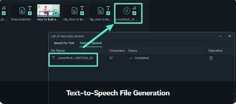 Text to Speech Output File Generation
