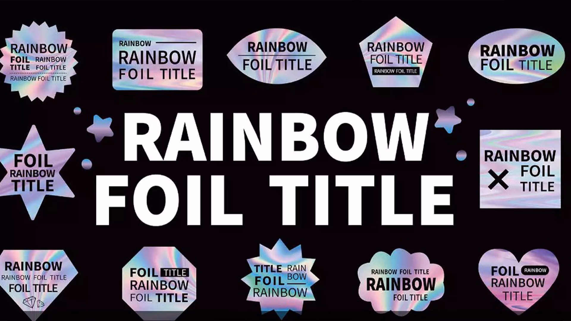 Rainbow Foil Title