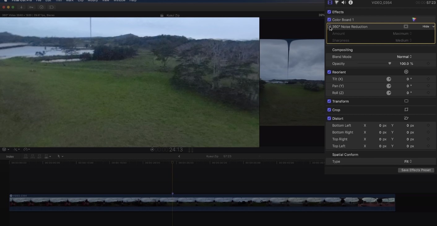 denoise in final cut pro