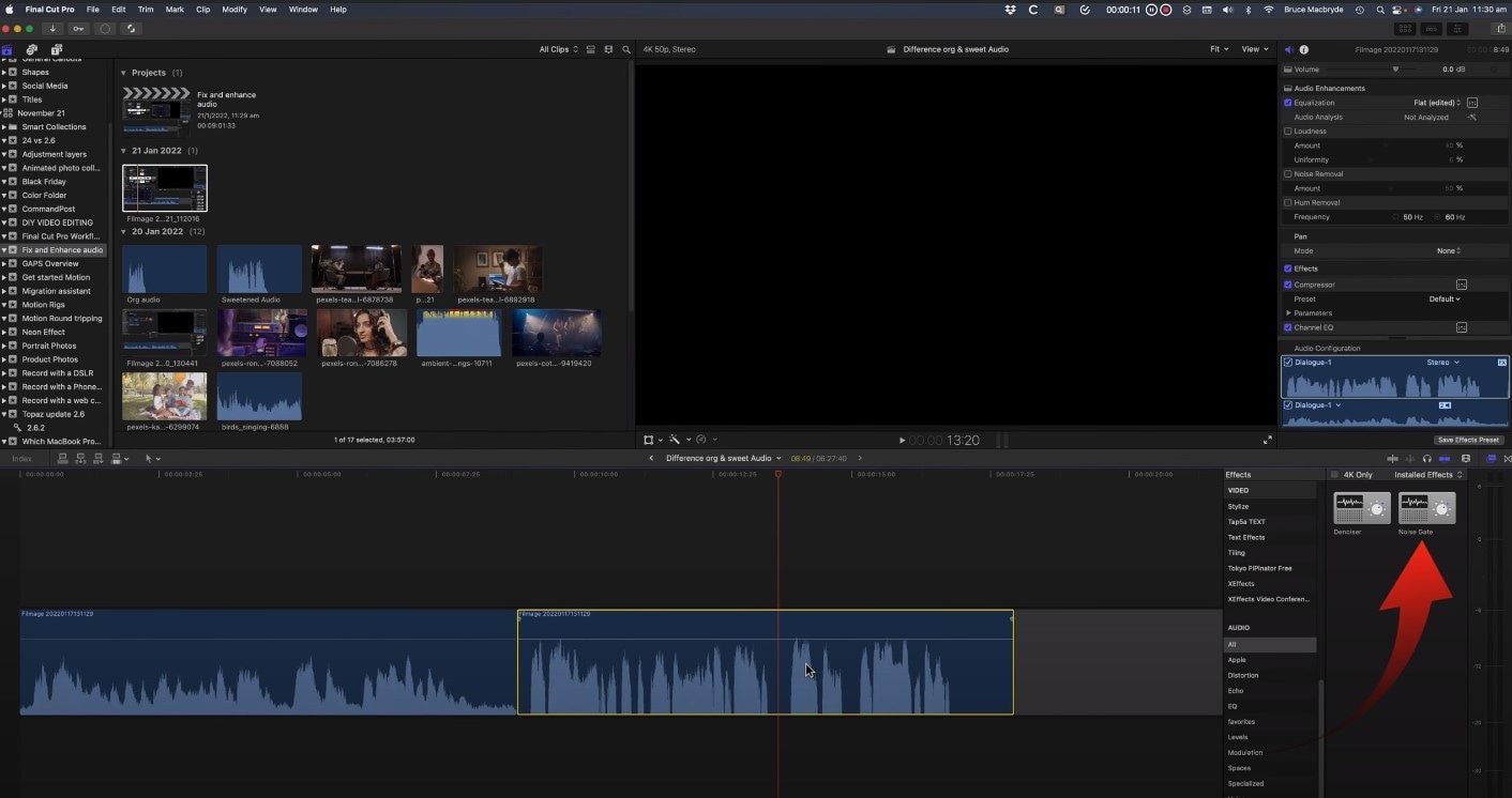 denoise in final cut pro