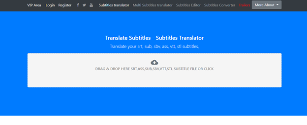 translate subtitles oberfläche