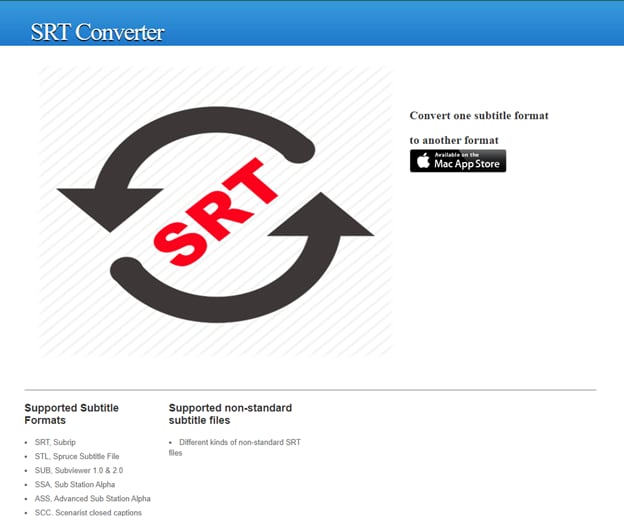 srt converter interface