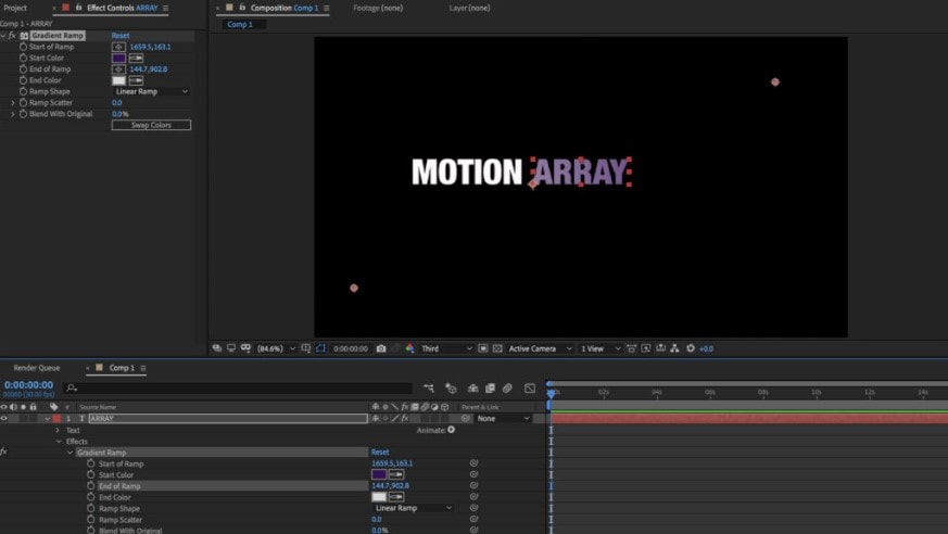 add color to animation ae