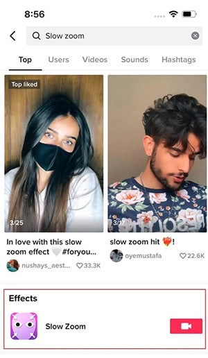 aplica zoom lento a tu video de tiktok