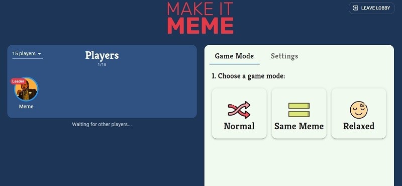 Spielmodus wählen make it meme