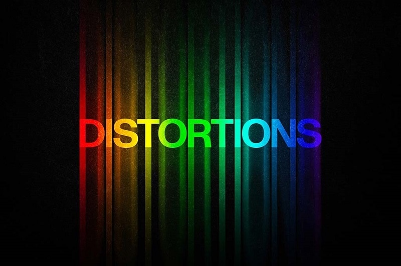color distortion text effect