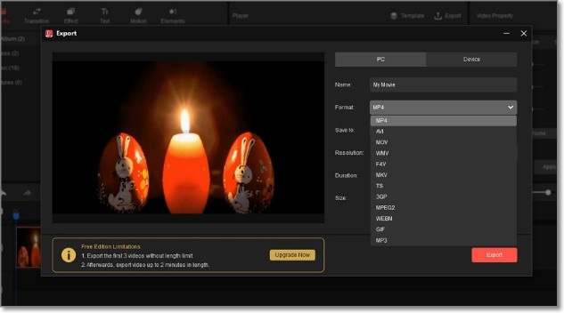 convert gif to video for instagram export mp4