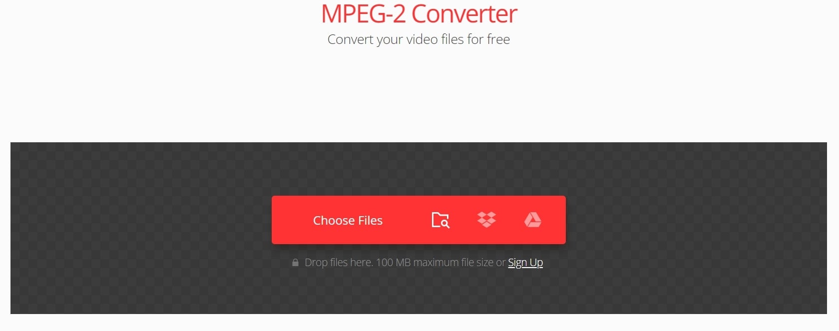 convertio mpeg2 interface