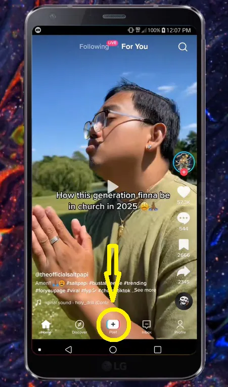 crear un nuevo video en tiktok