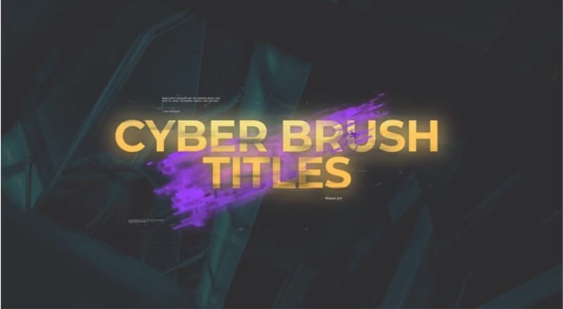 cyber brush ae title tempalte