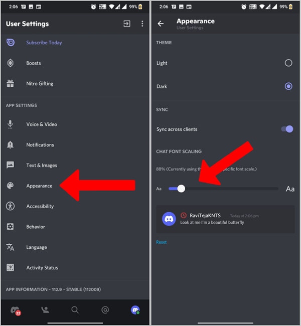 how to zoom in discord