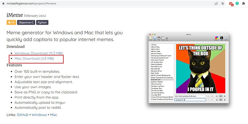 descargar imeme para mac