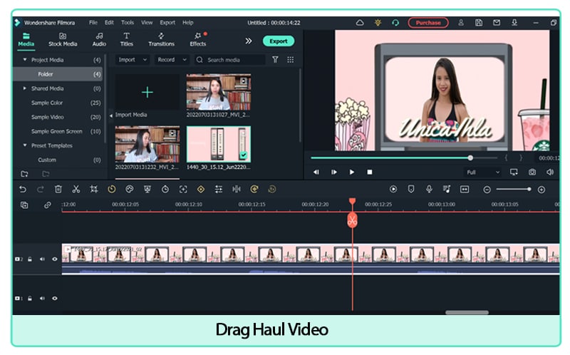 drag video clip haul