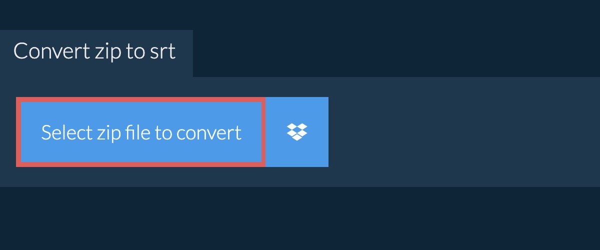 click on select zip file to convert