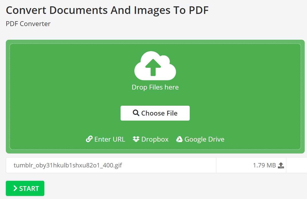 convert gif into pdf