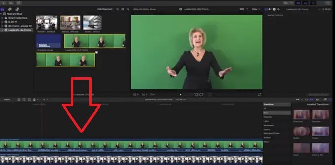 зеленый экран final cut pro