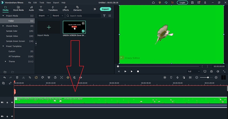 Greenscreen-Video importieren Filmora